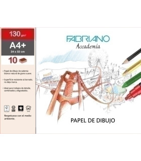 LAMINAS DIBUJO FABRIANO 24X32 LISA B/10