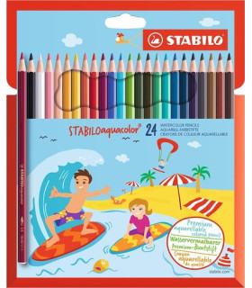 LAPICES ACLB.STABILO AQUACOLOR e.CART.24