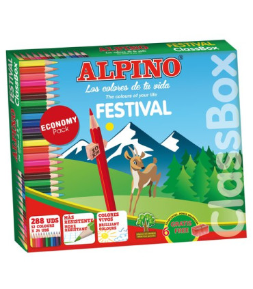 LAPICES COLOR ALPINO FESTIV.CLASSBOX 288