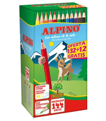 LAPICES COLOR ALPINO ECONOMY PACK 132+12