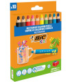 LAPICES COLOR BIC KIDS MULTISUPERF. E/10