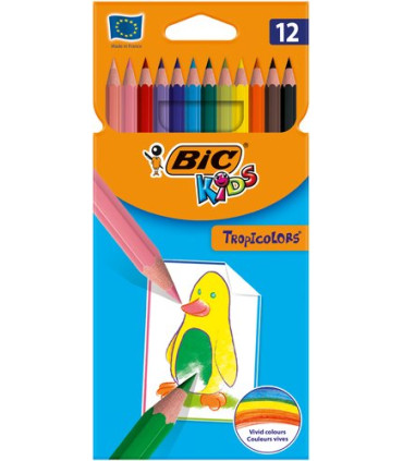 LAPICES COLOR BIC TROPICOLORS 2 est.12