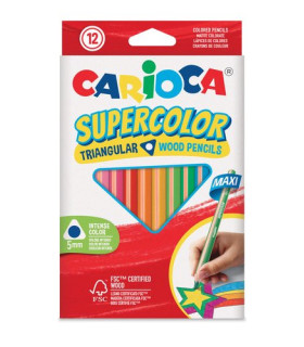 LAPICES COLOR CARIOCA SUPE.MAX.TRI. C/12