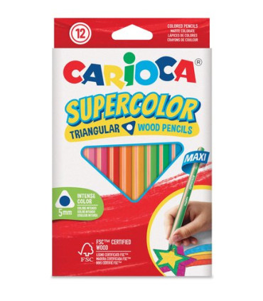 LAPICES COLOR CARIOCA SUPE.MAX.TRI. C/12