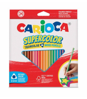 LAPICES COLOR CARIOCA SUPERC.TRI. C/24