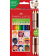 LAPICES COLOR FABER  est.12+3 BICOLOR