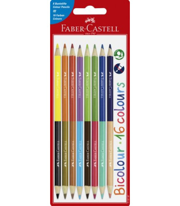 LAPICES COLOR FABER BICOLOR est. 8