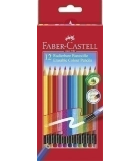 LAPICES COLOR FABER BORRABLE est.12 c/GM