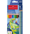 LAPICES COLOR FABER DINOSAURIOS E/10+3