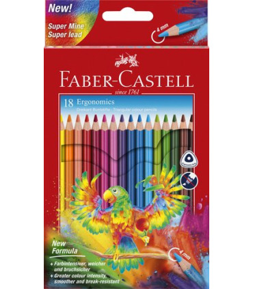 LAPICES COLOR FABER TRIANG.0.4mm EST.18