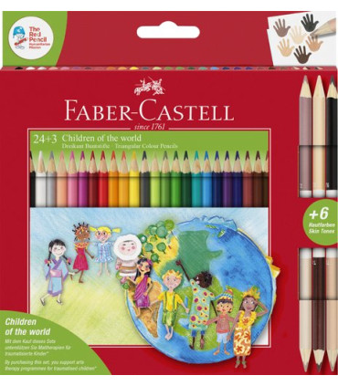 LAPICES COLOR FABER  est.24+3 BICOLOR