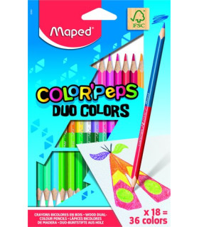 LAPICES COLOR MAPED COLOR PEPS DUO es.18