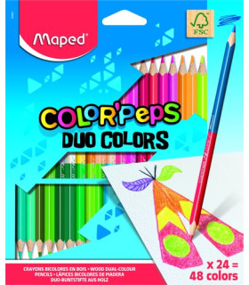 LAPICES COLOR MAPED COLOR PEPS DUO es.24