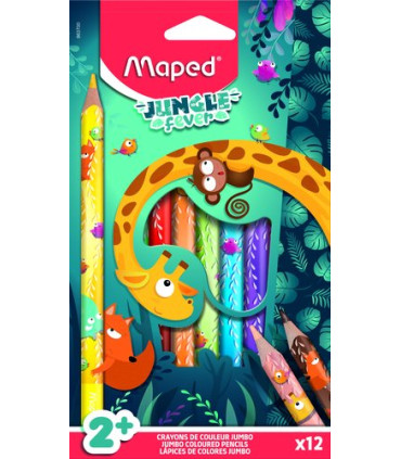 LAPICES COLOR MAPED JUNGLE FEVER JUMBO E