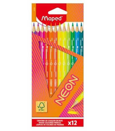 LAPICES COLOR MAPED NEON EST.12