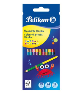 LAPICES COLOR PELIKAN BICOLOR 12