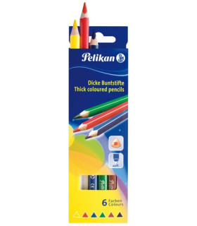 LAPICES COLOR PELIKAN TRIANGULAR est. 6