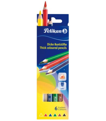 LAPICES COLOR PELIKAN TRIANGULAR est. 6