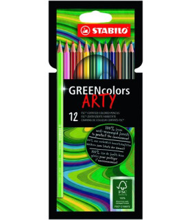 LAPICES COLOR STABILO GREEN COLOR C/12