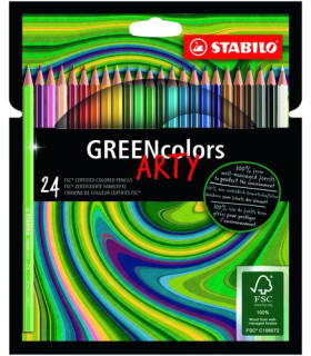 LAPICES COLOR STABILO GREEN COLOR C/24