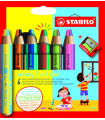 LAPICES COLOR STABILO WOODY 3 EN 1 E/6