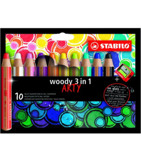LAPICES COLOR STABILO WOODY ART.LIN E/10