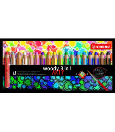 LAPICES COLOR STABILO WOODY ART.LIN E/18