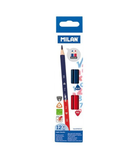 LAPICES MILAN BICOLOR AZ/RJ CAJA DE 12