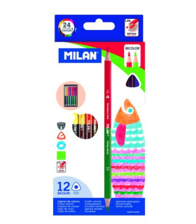 LAPICES MILAN BICOLOR CAJA DE 12