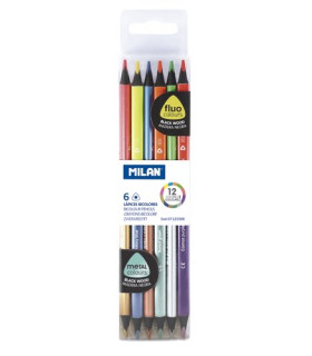 LAPICES MILAN FLUOR&METAL CAJA DE 6