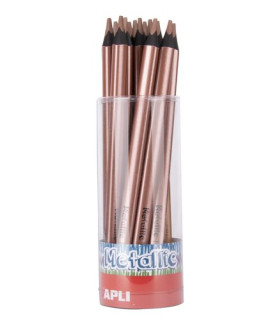 LAPIZ APLI JUMBO METALLIC TRI. BRONCE