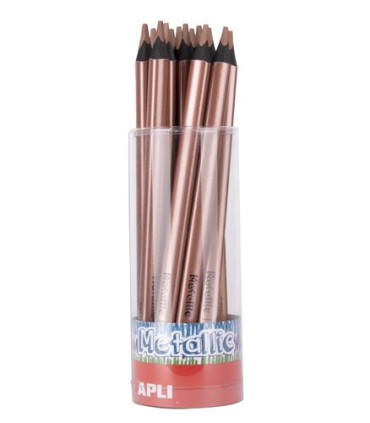 LAPIZ APLI JUMBO METALLIC TRI. BRONCE