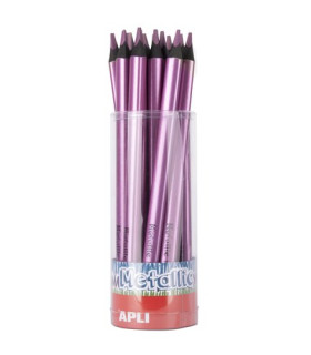 LAPIZ APLI JUMBO METALLIC TRI. ROSA