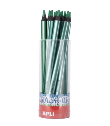 LAPIZ APLI JUMBO METALLIC TRI. VERDE