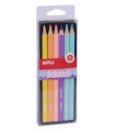 LAPIZ APLI JUMBO PASTEL TRI. P/6