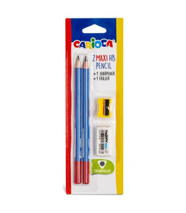 LAPIZ CARIOCA MAXI TRIANGUL.-HB B/2 +AFI