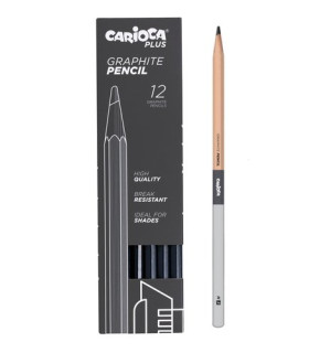 LAPICES GRAFITO CARIOCA PLUS H C/12