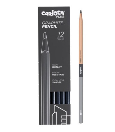 LAPICES GRAFITO CARIOCA PLUS HB C/12