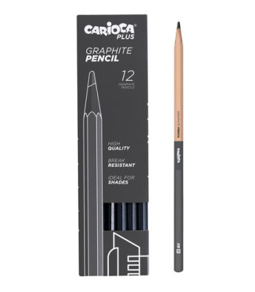 LAPICES GRAFITO CARIOCA PLUS 2B C/12