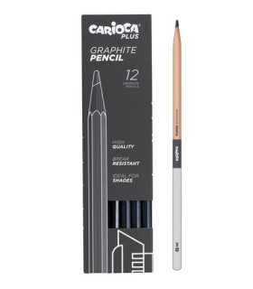 LAPICES GRAFITO CARIOCA PLUS 2H C/12