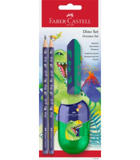 LAPIZ FABER CASTELL HB DINOSAURIO  bl.2