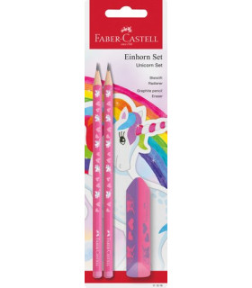 LAPIZ FABER CASTELL HB UNICORNIO bl.2