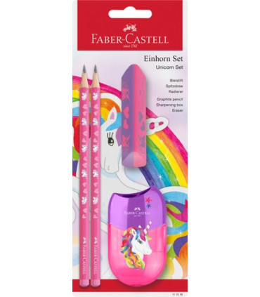LAPIZ FABER CASTELL HB UNICORNIO bl.2