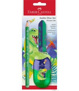 LAPIZ FABER CASTELL JUMBO HB DINO.bl.2