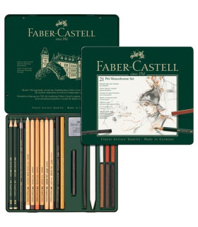 LAPIZ FABER PITT MONOCHROME est.METAL 21