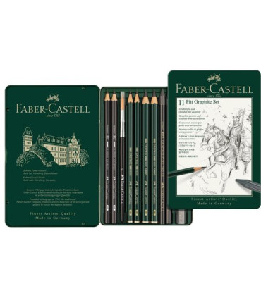 LAPIZ FABER PITT GRAFITO est.METAL 11