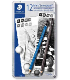 LAPIZ STAEDT.100 LUMOGRAPH caja METAL 12