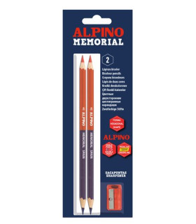 LAPIZ ofic.ALPINO BICOLOR bl.2 c/AFILA