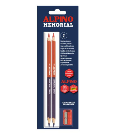 LAPIZ ofic.ALPINO BICOLOR bl.2 c/AFILA