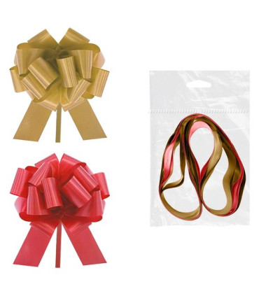 LAZO AUTO. DOHE CHIC ORO Y  ROJO P/2